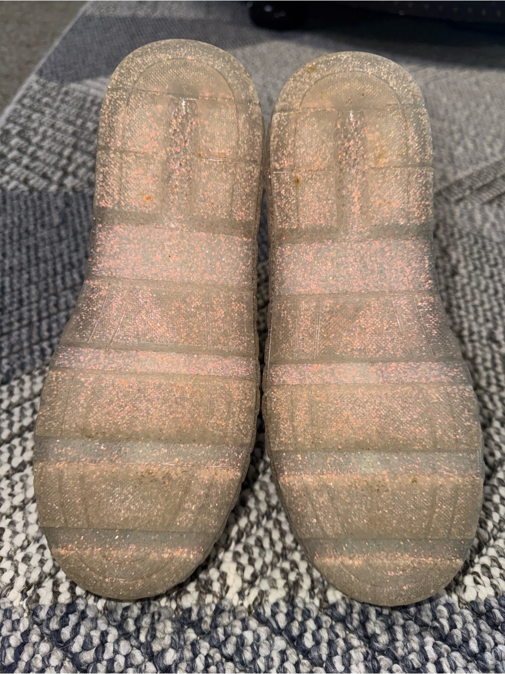 UGG Glitter Drizlita Short Rain Boots - Pearl White with Glitter - 9 - Picture 10 of 10